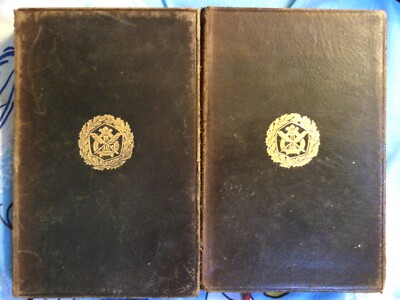 1910 Critical Essays by Ralph Waldo Emerson Volumes 1 & 2 -- Leather Covers-image