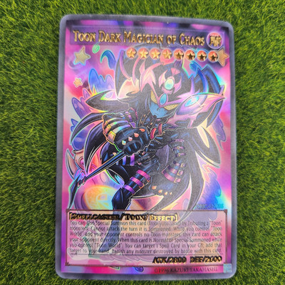 Toon Dark Magician of Chaos  Yugioh Full Art Goddess Story Trading Card Holo Alt-image