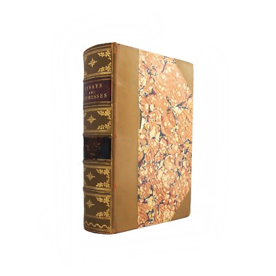 Essays and Addresses of Albert S. Bolles - leather anthology of financial works-image
