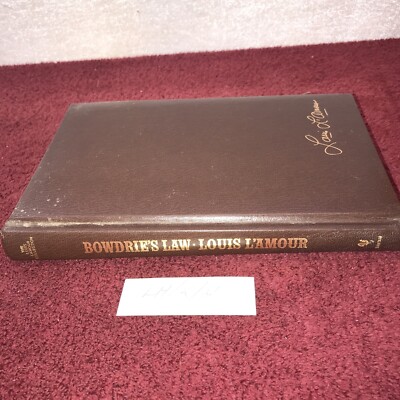 Vintage Louis L’Amour Leather Bound Book~Bowdrie’s Law-image