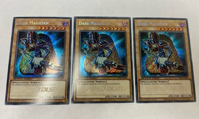 Yugioh - Dark Magician SBCB-EN001 1st Edition SECRET NM X3 - Playset-image