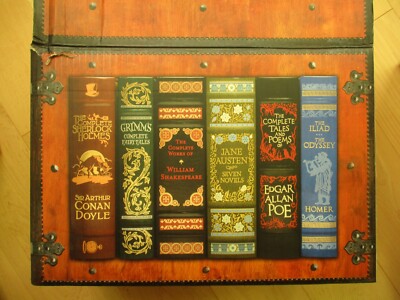 Barnes & Nobel's Classic Collection six leather bound set. Books are in plastic.-image