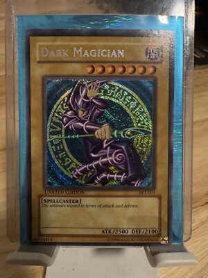 YUGIOH • DARK MAGICIAN • SECRET RARE • BPT-001 • REVERSE FOIL MISPRINT-image