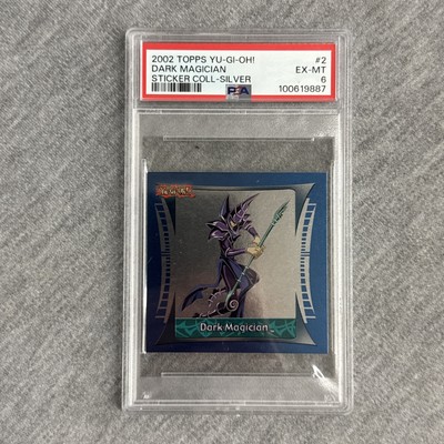 2002 Topps Yu-Gi-Oh! Sticker Collection #2 Dark Magician Silver PSA 6 EX-MT-image