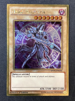 Yu-Gi-Oh TCG #MVP1-ENG54 Dark Magician 1st Edition Gold Rare HP (Scratches)-image