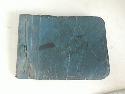 Antique School Memory Book Leather Bound My School's A Autobiography-image