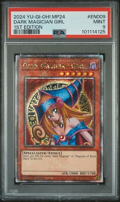 Yugioh Dark Magician Girl MP24-EN009 1st Edition Quarter Century Rare PSA 9-image