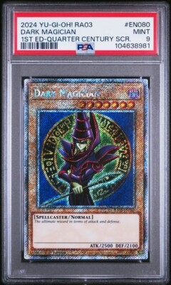2024 Yu-Gi-Oh! RA03 1st Edition Quarter Century #EN080 Dark Magician PSA 9 MNIT-image