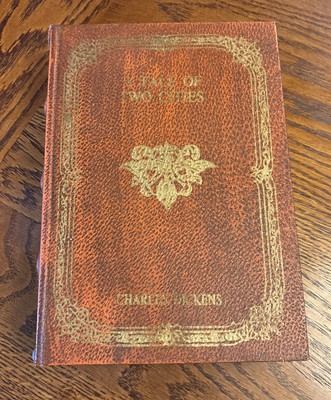 Wooden Decor Storage Box Tale of Two Cities - Dickens Ornate Faux Leather Book-image
