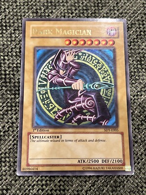 Yugioh Dark Magician SDY-E005 Ultra Rare 1st Edition Damaged-image