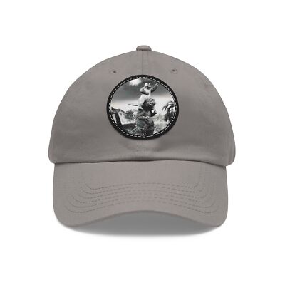 Godzilla & Godzuki Monster Movie 1950s Baseball Cap with Leather Patch Scary art-image