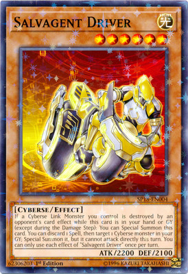 Salvagent Driver - SP18-EN004 - Starfoil Rare - 1st Edition NM YuGiOh!  Star Pac-image