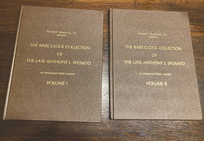2 Vol RARE CLOCKS Collection of Anthony J Sposato Auction Catalogs W Price Keys-image