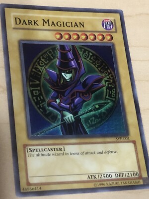 Vintage Dark Magician Holo SYE-001 Rare Card NM See Photos Yu-gi-oh Spellcaster-image
