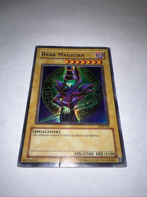 Dark Magician LOB-005 Heavily Played Ultra Rare Holo Original Unlimited Yugioh-image