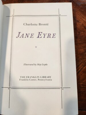 Jane Eyre Charlotte Bronte Franklin Library 1981 Red Leather Bound Gold Peacock-image