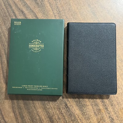 NASB Large Print Thinline Bible - NASB 2020 - Black Goatskin Genuine Leather-image