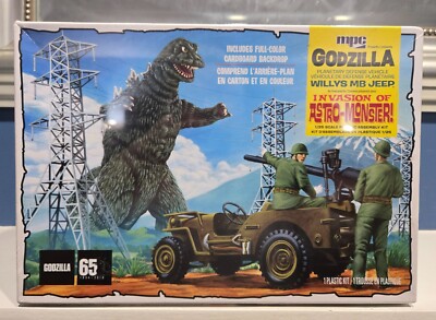 NEW 2019 MPC 882 Godzilla Planetary Defense Vehicle Willys MB Jeep 1:25 Scale-image