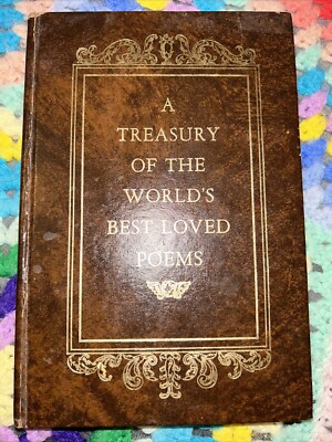 A Treasury of the worlds best loved poems Avenel-1964 Faux Leather Hardcover K24-image