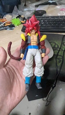 custom dragonball shf figure ssj 4 gogeta in stock-image