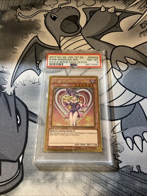 2020 YuGiOh 1st ED D.S.O.D Movie Pack Secret Dark Magician Girl #ENS56 PSA 8-image