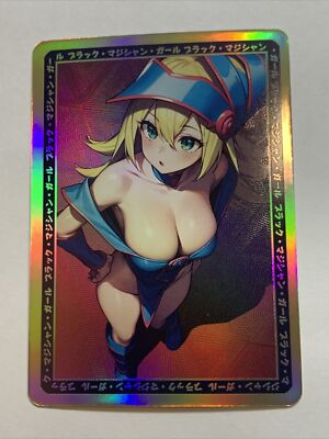 Dark Magician Girl Sexy ACG Waifu Card Holo Anime Yugioh Art Doujin Border Laser-image