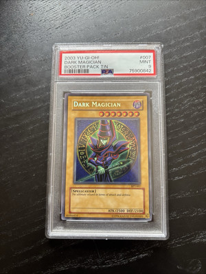 2003 Yu-Gi-Oh! Collector's Tin Dark Magician BPT-007 Secret Rare PSA 9 MINT-image