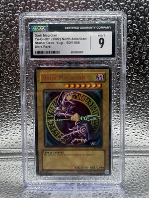 YU GI OH 2002 Starter Deck Yugi Dark Magician Sdy-006 Cgc 9-image