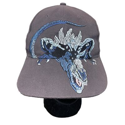 Vintage 90s Godzilla Embroidered Snapback Hat Toho Movie -image