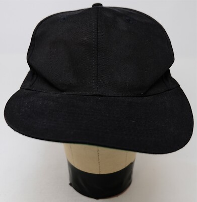 Rare Vintage NIKE Godzilla Blank Spell Out Swoosh Snapback Hat Cap 80s 90s Black-image