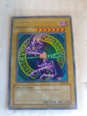 Konami Yu-Gi-Oh Dark Magician game Card 1st Edition Never Played. J2-image