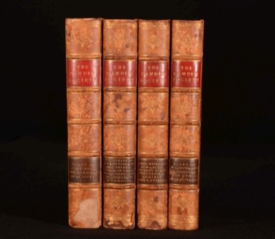1842-56 4vol CAMDEN Society Metrical Romances Cartwright Guilforde John Rous-image