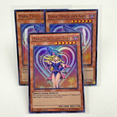 3x Yugioh Dark Magician Girl MVP1-EN056 1st Edition Ultra Rare Holo - NM 💎-image
