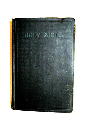 Early Holy Bible Leather Bound Old & New Testament Book World Syndicate Co. NY-image