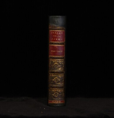 A Collection of 26 Oxford Prize Poems Bound in a Fine Leather Binding-image