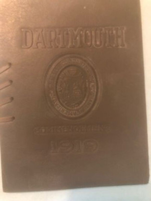 1919 Dartmouth College 150th COMMENCEMENT graduation PROGRAM  LEATHER BOUND BOOK-image