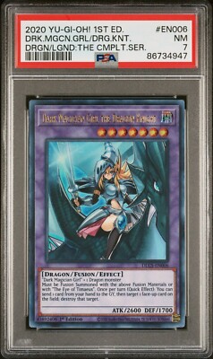 Yugioh! Dark Magician Girl the Dragon Knight DLCS-EN006 Ultra 1st Ed GOLD PSA 7-image
