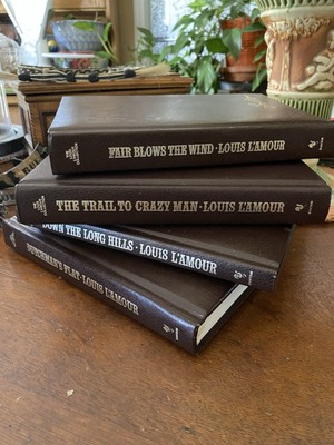 Louis L'Amour Collection Leatherette Lot of  4 Books Bantam Books 1980s-image