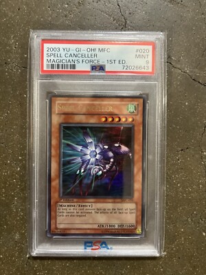 PSA 9 Mint - Spell Canceller MFC-020 1st Edition Ultra Rare YuGiOh-image
