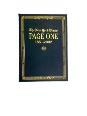 New York Times Page One 1851-2002 Collector  Edition Easton Press Leather Cover-image