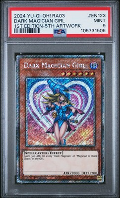 2024 YU-GI-OH! RA03-QUARTER CENTURY BONANZA #EN123 DARK MAGICIAN GIRL PSA 9-image