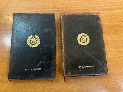 1910 Critical Essays by Ralph Waldo Emerson Volumes 1 & 2 -- Leather Covers-image