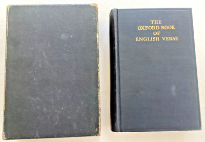 🍒 The Oxford Book of English Verse 1250-1918 w/ Slipcase Vintage 1940 🍒-image