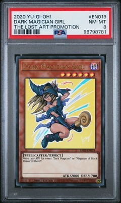 2020 YU-GI-OH! THE LOST ART PROMOTION #EN019 DARK MAGICIAN GIRL PSA 8-image