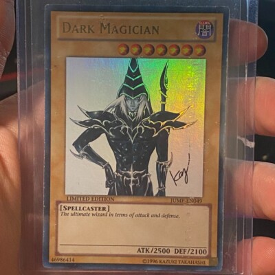 Vintage Dark Magician Yugioh Card JUMP-EN049 Shonen Jump Promo Holpgraphic-image