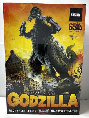 Polar Lights Godzilla 16” Glue-Together Model Kit With Diorama Base & Background-image