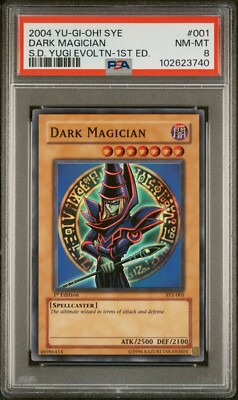 2004 SYE-001 YU-GI-OH! DARK MAGICIAN 1ST EDITION PSA 8-image