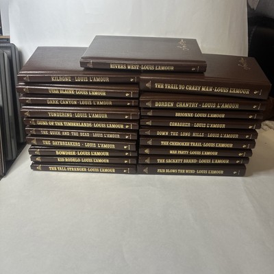 Lot Of 20 The Louis L'Amour Collection Leatherette Bantam Hardcover Ed. Book-image