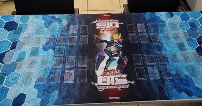 Four Player OTS official VRAINS 6ft YuGiOh play mat -image