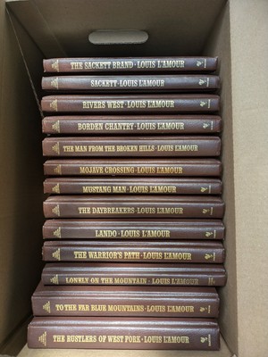 LOUIS L'AMOUR LEATHERETTE HC BOOKS BANTAM WESTERN - Pick Your Title Pick Each 1-image